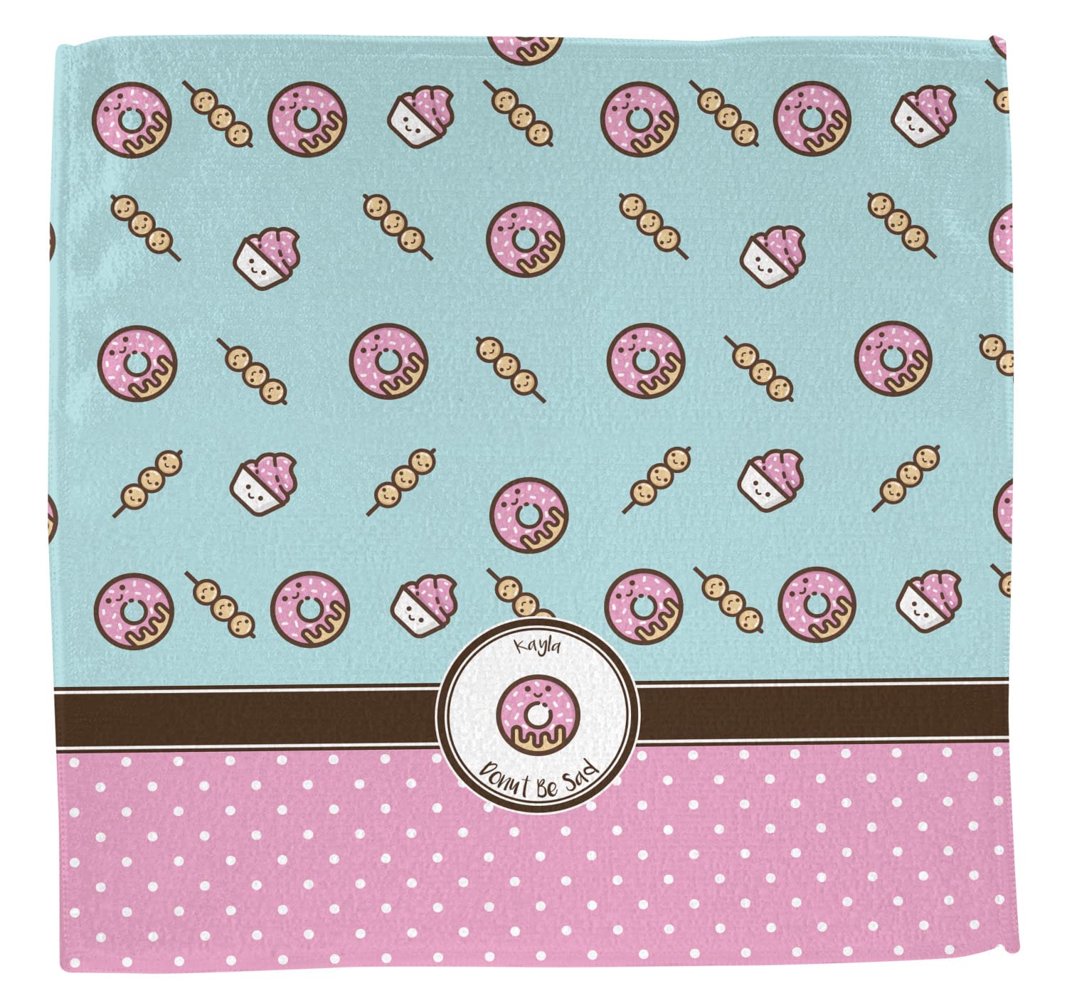 Customized Donut Washcloths - Personalized Cotton Towels for Babies, Kids & Adults - Perfect for Bath Time, Spa, Nursery & Gift Giving