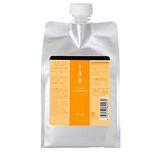 Lebel IAU Cleansing Freshment Hair Shampoo - 1000ml Refill Pack (Green Tea Scent) for Dry & Damaged Hair - Salon Quality Moisturizing Shampoo for Daily Use at Home