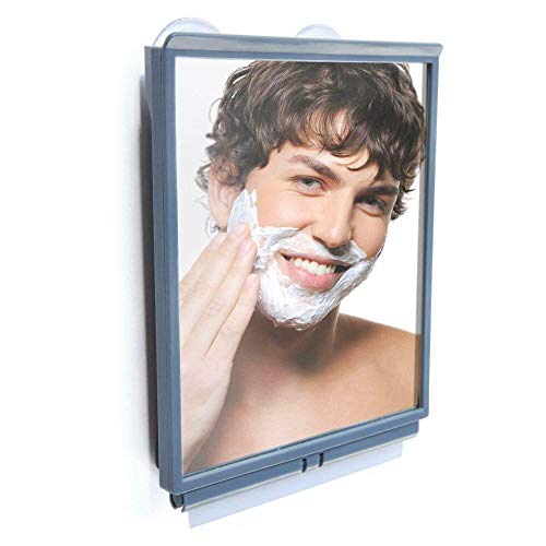 Fogless Shower Mirror for Travel & Dorm - Anti-Fog Bathroom Shaving Mirror with Suction Cup - Perfect for Shaving, Makeup & Grooming in Humid Bathrooms