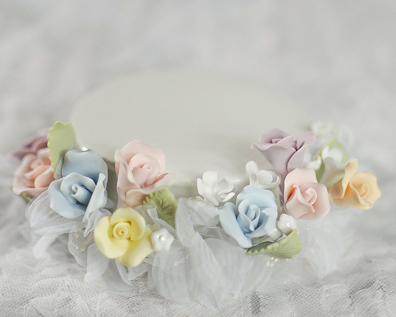 Pastel Rose DIY Cake Topper Base - Handmade Wedding Cake Decorations for Birthday, Anniversary & Baby Shower - Perfect for Custom Cakes, Cupcakes & Desserts