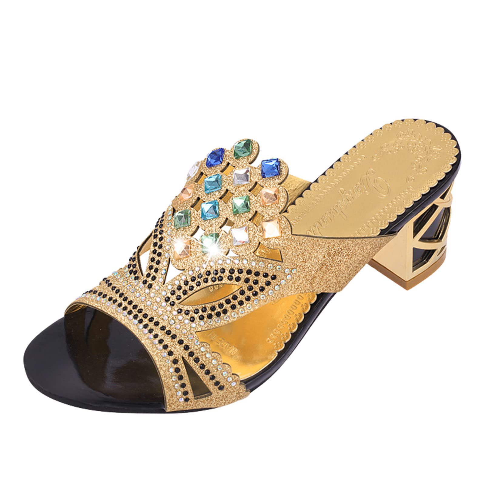 Women's Strappy Open Toe Stiletto Heel Sandals - Sexy Summer Dressy High Heel Pumps for Party, Wedding & Evening Out