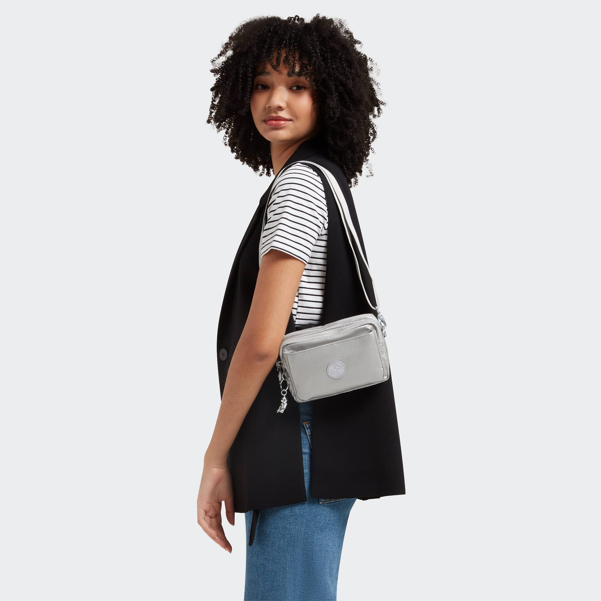 Kipling Abanu Multi Metallic Convertible Crossbody Bag for Women - Stylish & Lightweight Travel Purse, Perfect for Work, Shopping & Everyday Use