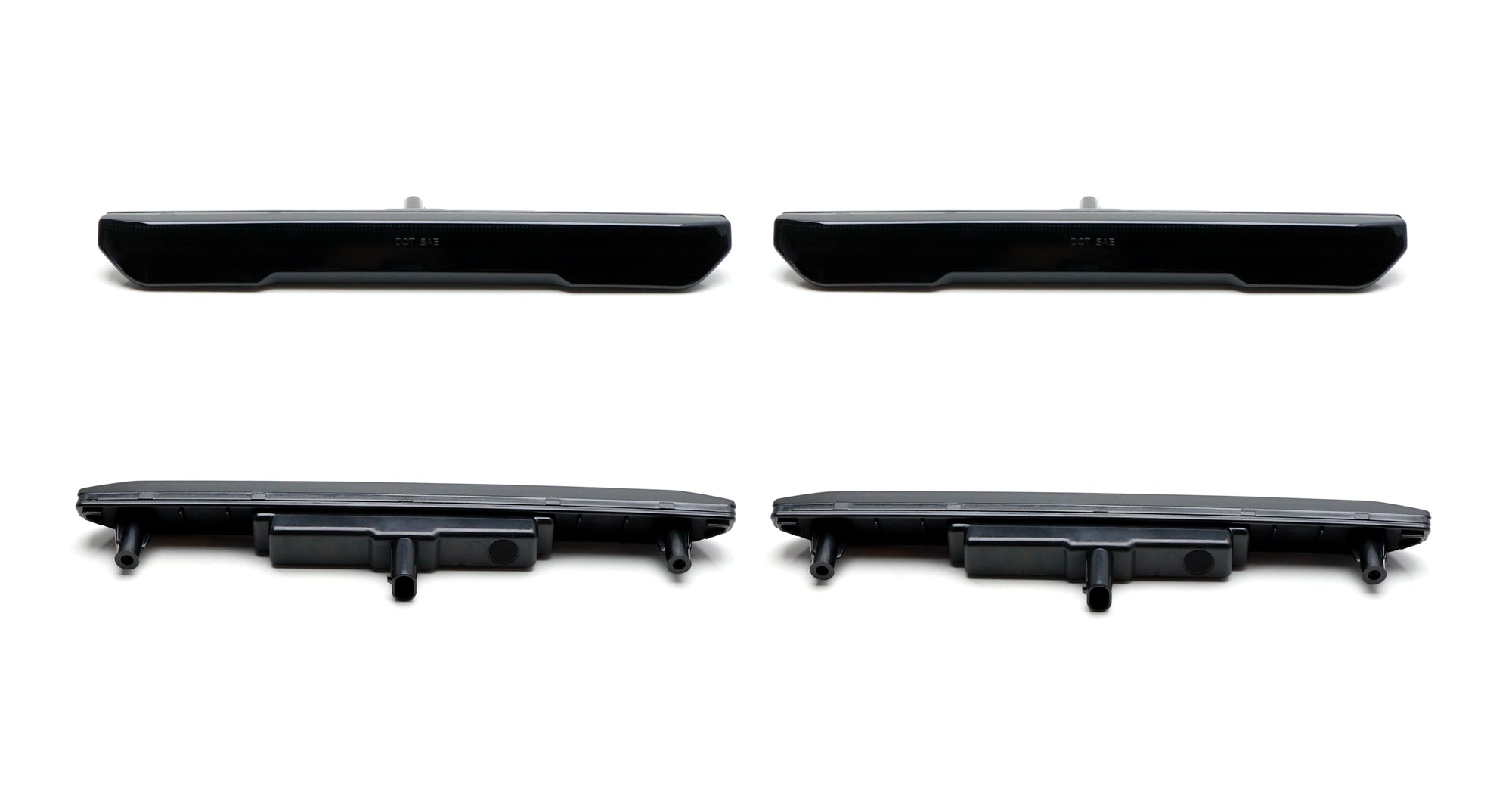 4-Piece White LED Fender Side Markers with Smoke Lens for 2020+ GMC Sierra 2500/3500 - Upgrade Your Truck's Style & Visibility for Night Driving and Off-Road Adventures
