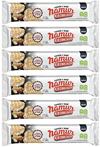 Delicious Kosher Nougat Waffle - 6 Count (25g/0.88 Oz Each) - Perfect for Snacking, Gifts & Hanukkah Celebrations