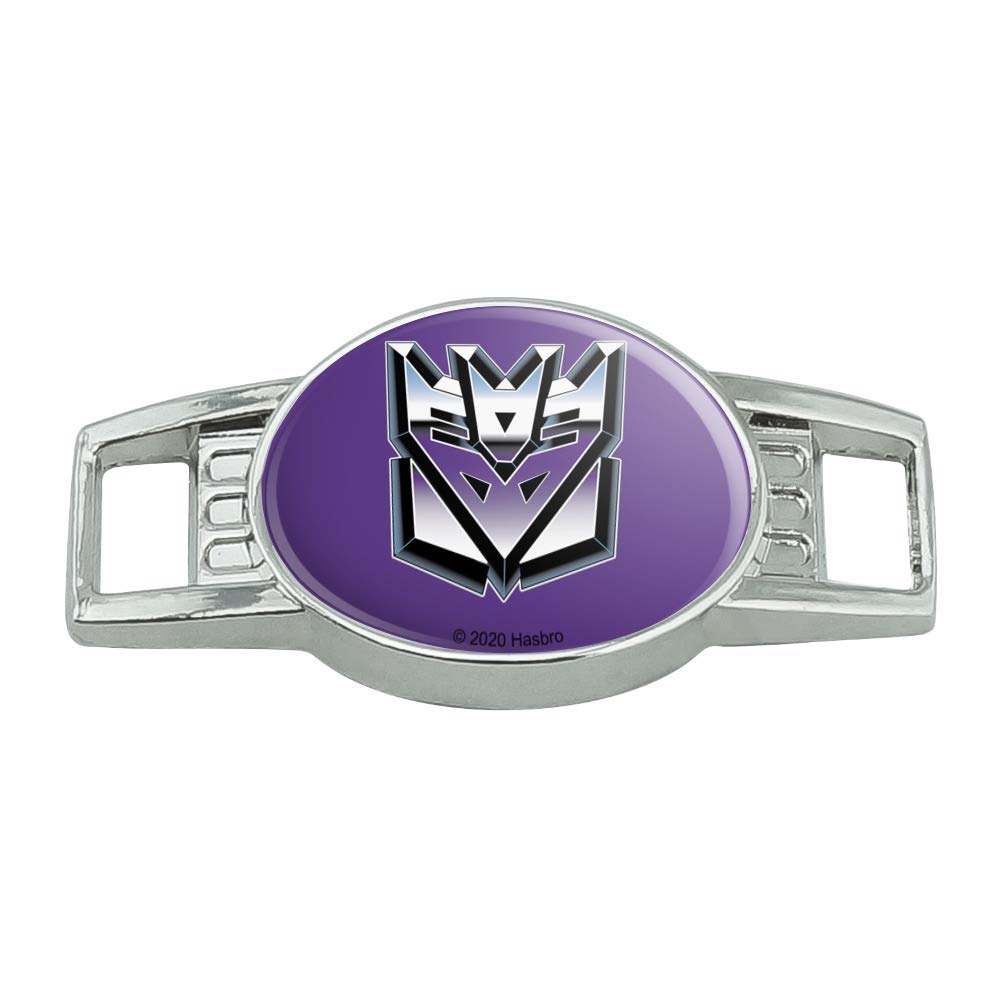 Transformers Decepticon Symbol Retro Sneaker Lace Charms - Cool Shoe Accessories for Running, Gym & Cosplay - Perfect for Fans & Collectors