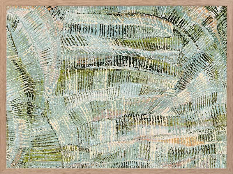 Dhala Bu Nya Green Framed Art Print - Modern Botanical Wall Decor for Living Room, Bedroom & Office - Perfect for Home Decor & Gifts