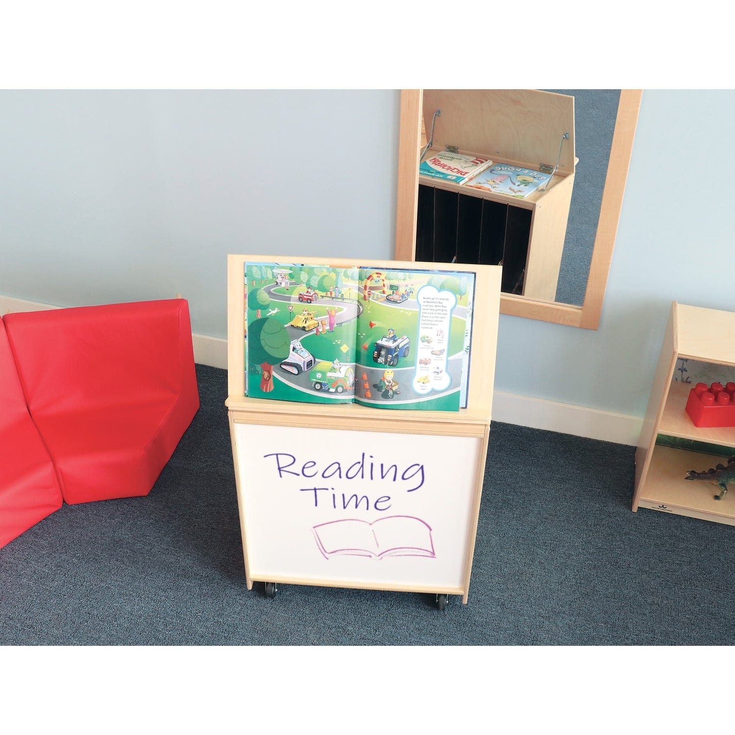 Big Book Display Stand with Write & Wipe Back - Perfect for Classroom, Library, and Office Organization