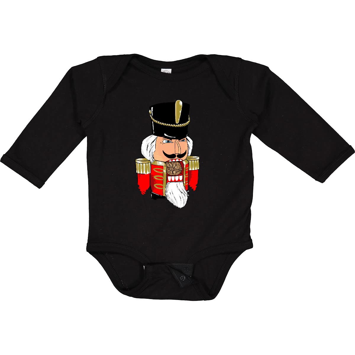 Inktastic Christmas Nutcracker Red Long Sleeve Baby Bodysuit - Festive Holiday Outfit for Infants, Newborn Photo Shoots & Family Matching Pajamas
