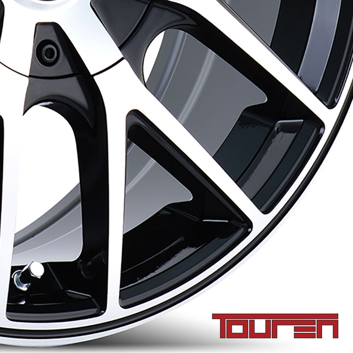 TOUREN TR60 16x7 Inch Alloy Wheels - Matte Black with Machined Face & Black Ring - 5x100 Bolt Pattern, 42mm Offset - Perfect for Subaru Impreza, WRX, Crosstrek & Other Compact Cars