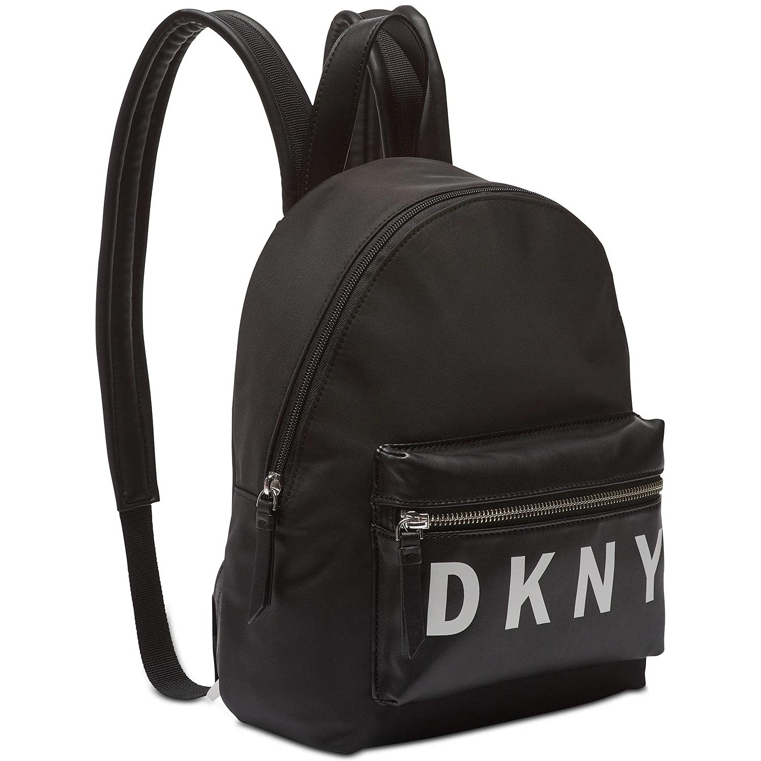DKNY Tanner Black Nylon Logo Fashion Backpack for Women & Men - Stylish Travel Backpack for Work, School & Daily Commute