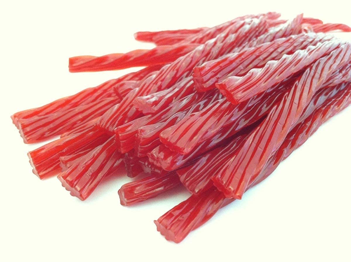 **Cherry Red Licorice Twists - 4 Lbs Bulk Candy - Sweet & Chewy Licorice for Parties, Movie Nights & Snacking**