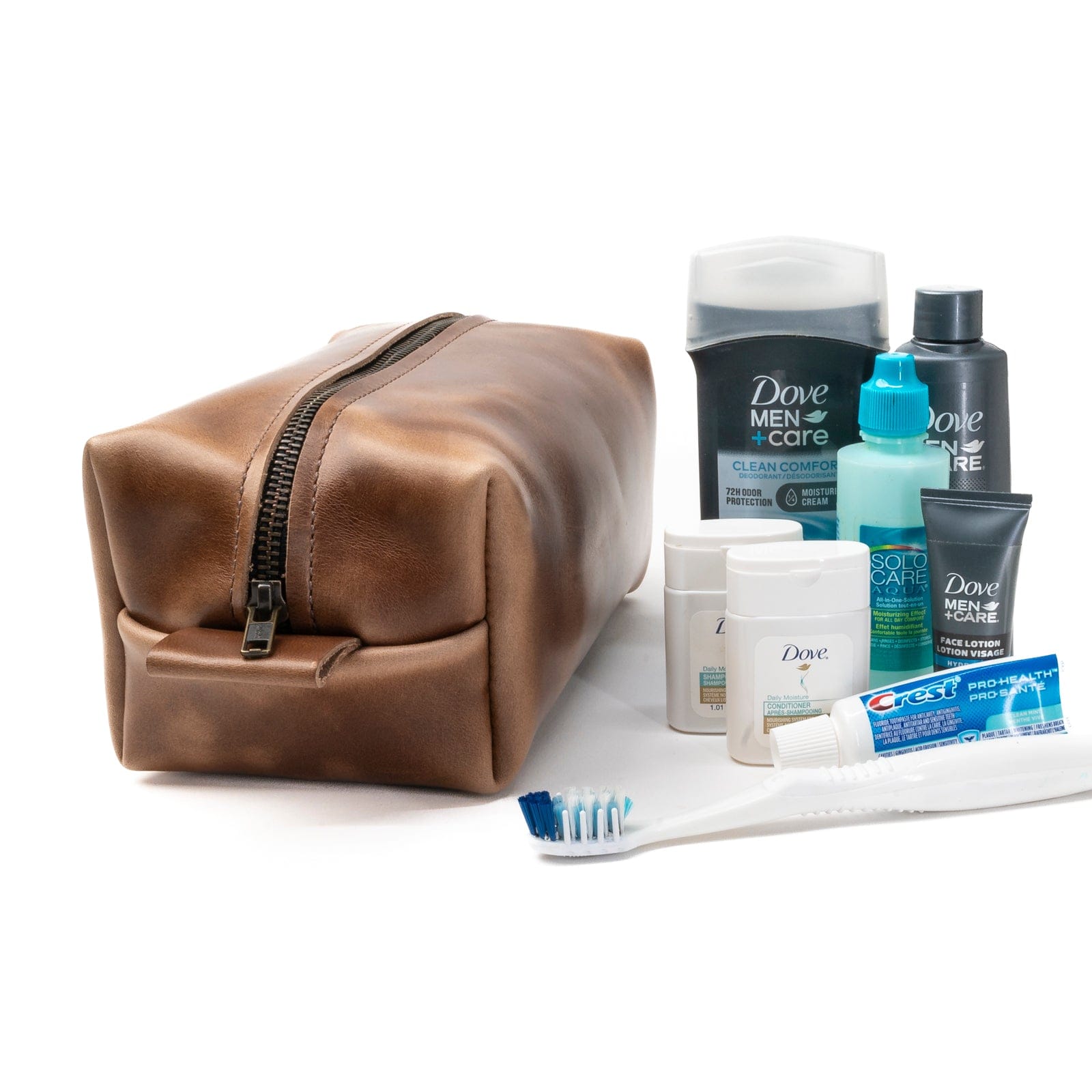 Premium Leather Toiletry Bag for Men & Women - Waterproof Travel Cosmetic Organizer - Perfect for Gym, Business Trips & Vacation Essentials