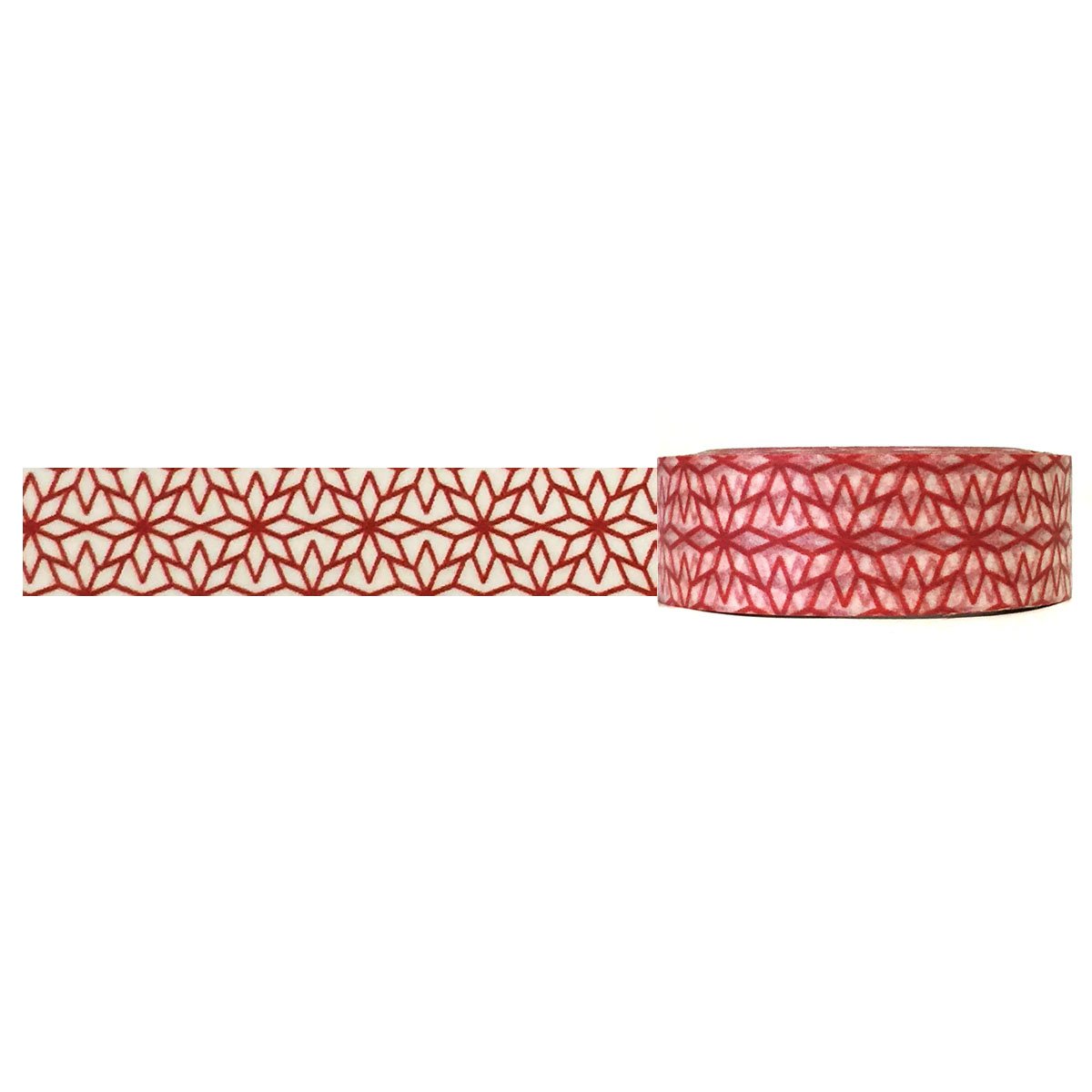 Wrapables Colorful Geometric Star Pattern Washi Masking Tape - DIY Scrapbooking, Journaling, Gift Wrapping & Home Decor