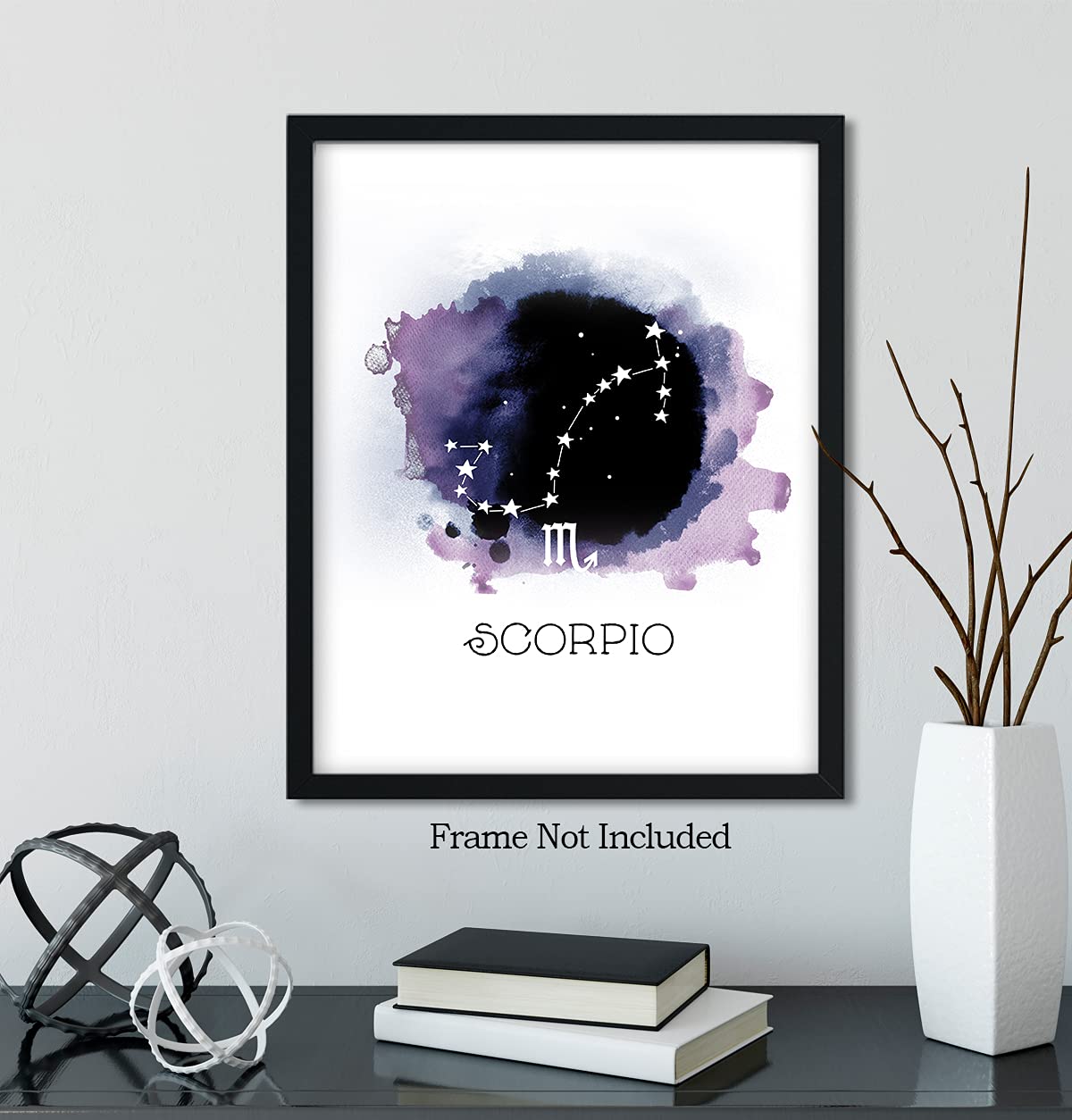 Govivo Scorpio Astrology Poster | Zodiac Sign Gift for Women & Men | Boho Wall Art Decor | Astrology Room Decor (10