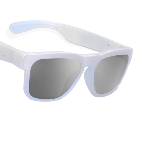 Shiny White Frame-transitional Grey Lens