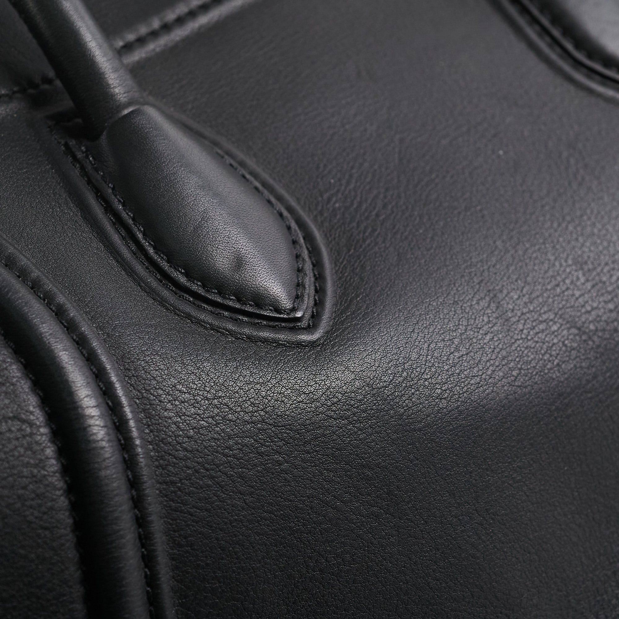 Celine Luggage Phantom Large Black Leather Tote Bag for Women - Stylish Designer Handbag for Work, Travel & Everyday Use