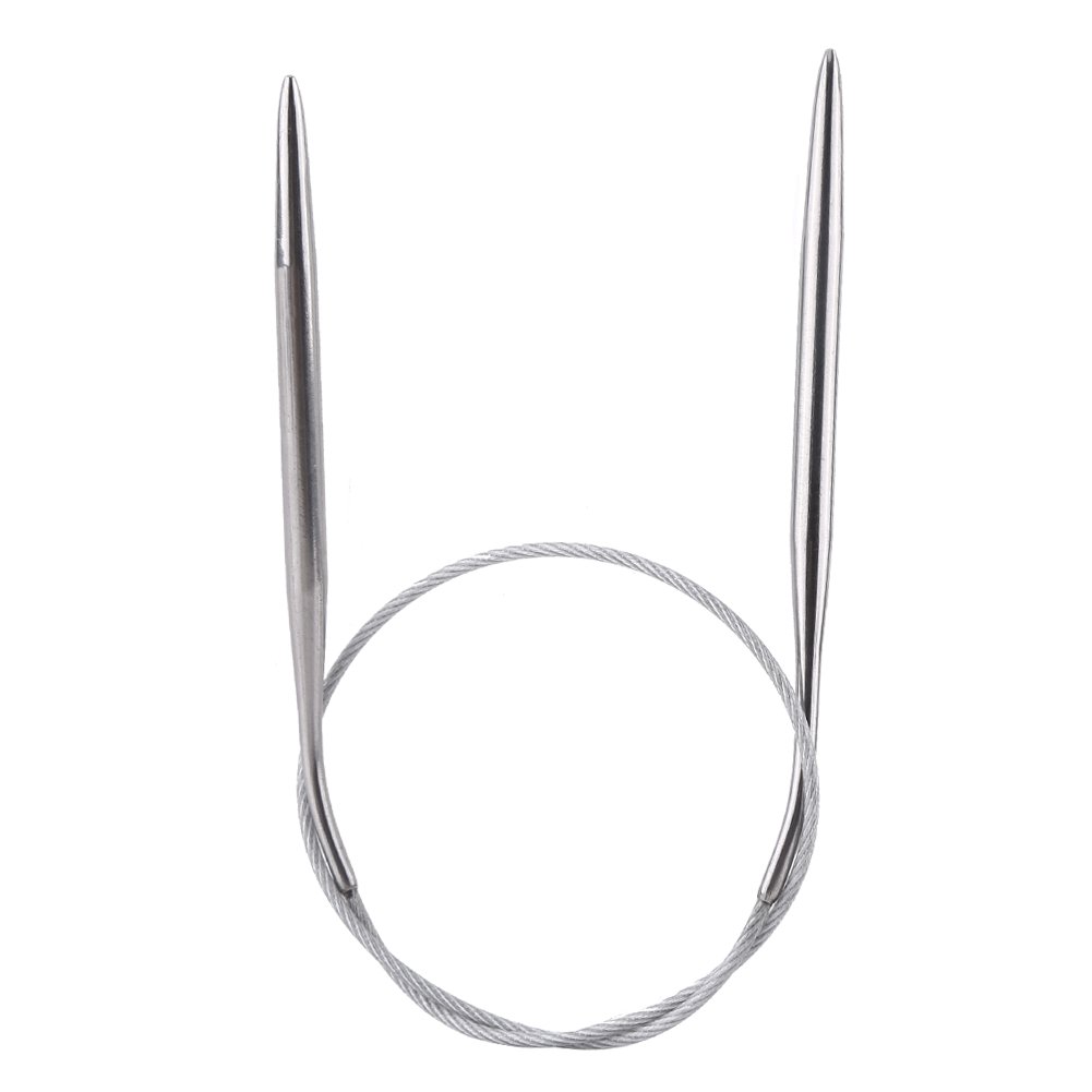 Premium Stainless Steel Circular Knitting Needles - 65cm for Smooth Knitting & Crochet | DIY Craft Accessories for Sweaters, Hats & Scarves