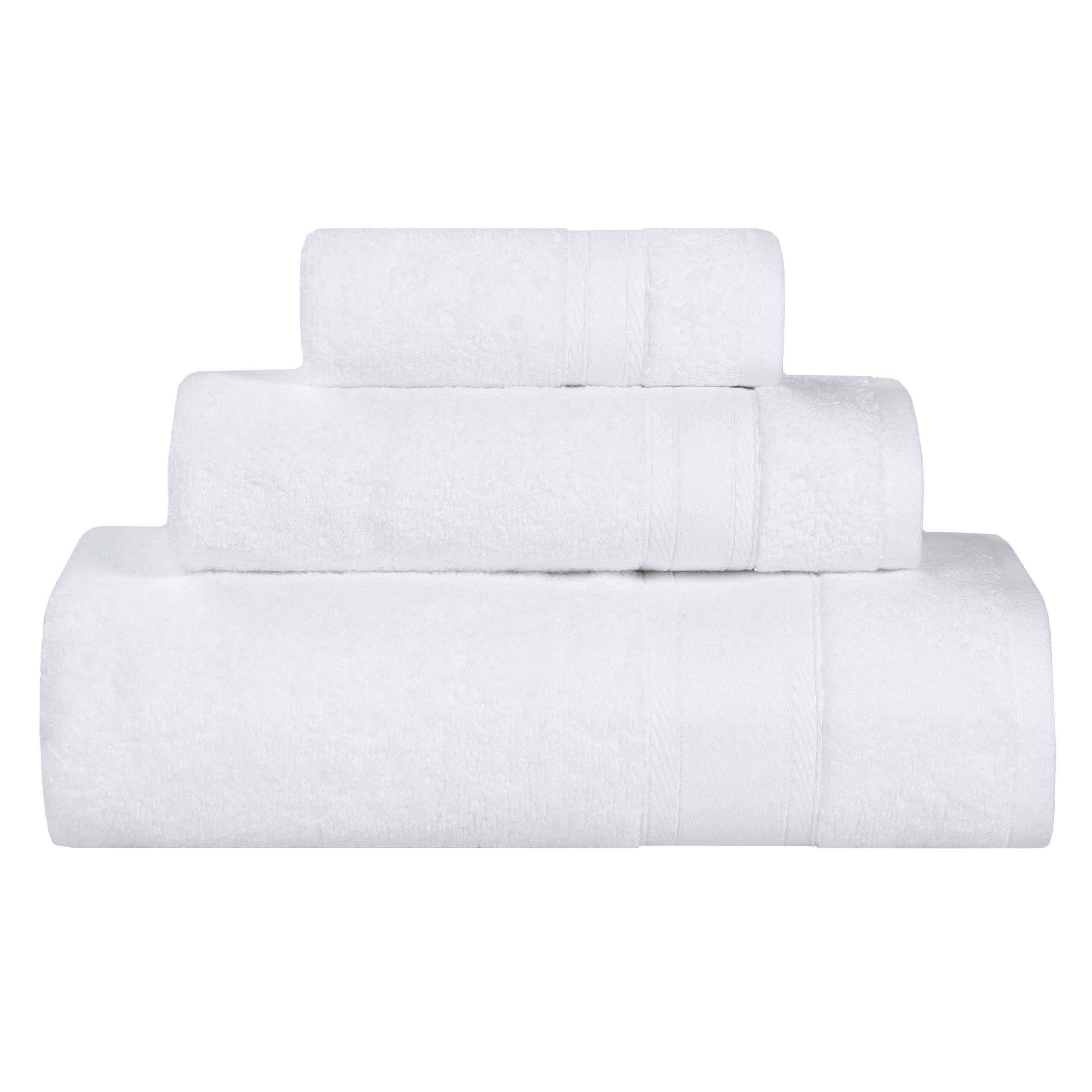 Belmont Zero Twist Cotton Medium Weight Absorbent 3-Piece Bath Towel Set | Soft & Quick-Drying | Perfect for Bathroom, Spa & Gym Use