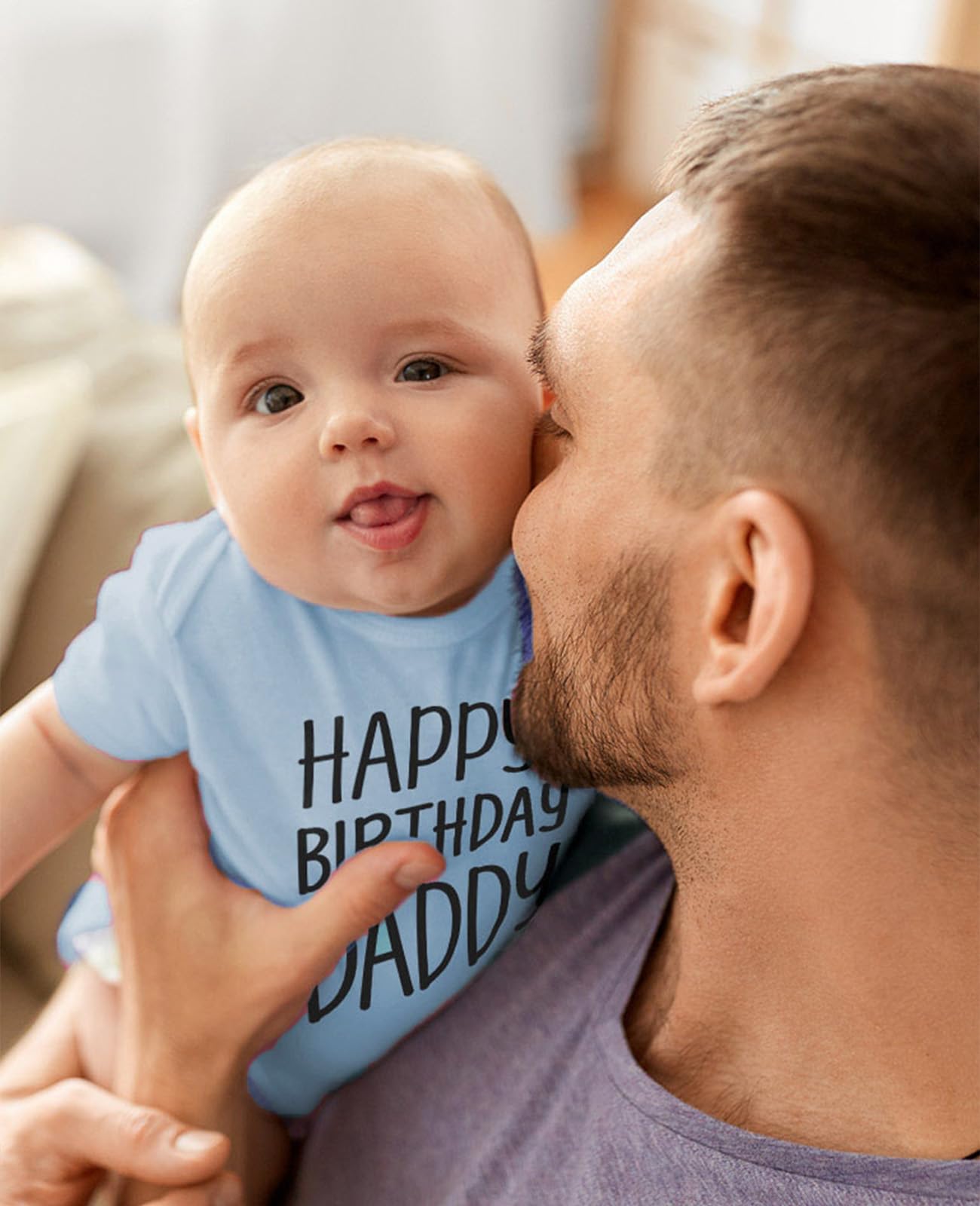 Happy Birthday Daddy Bodysuit - Cute Baby Boy Girl Outfit for Dad's Special Day | Newborn Infant Gift from Son Daughter | Perfect for Birthdays, Father's Day & Family Photos