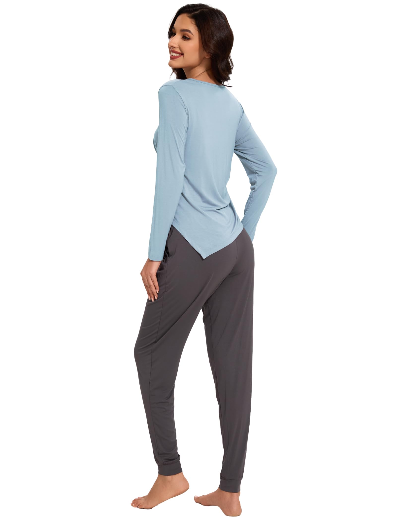 Comfortable Bamboo Viscose Maternity Nursing Pajama Set - Soft Long Sleeve Postpartum Lounge Wear for Women | Perfect for Breastfeeding, Recovery & Relaxing at Home