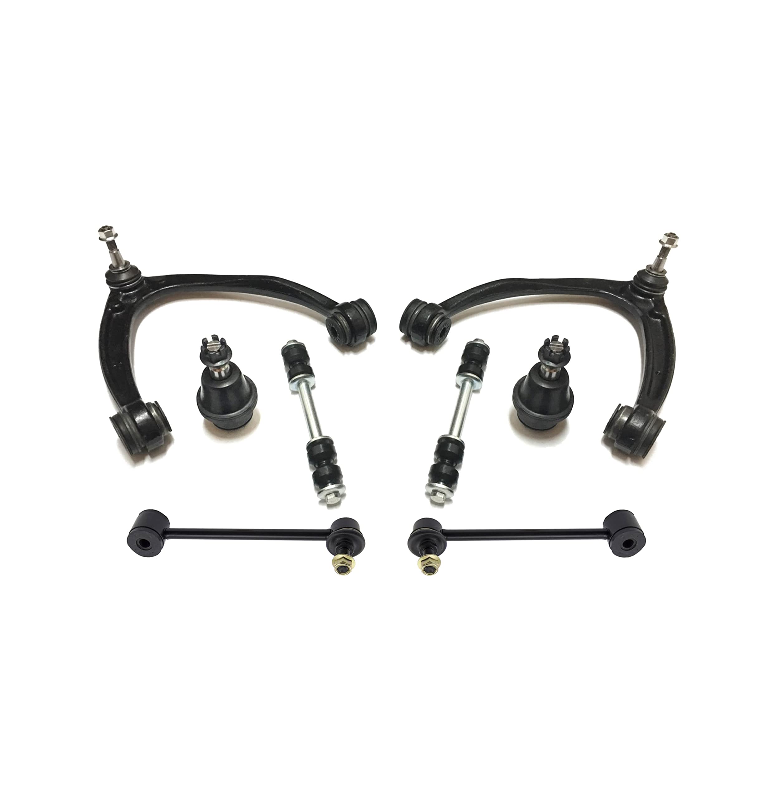 14-Piece Suspension Kit for Cadillac Escalade - Front & Rear Sway Bar Links, Tie Rod Ends, Steering Gear Bellow, Upper Control Arm, Lower Ball Joints (Aluminum Control Arm) - Perfect for Off-Roading, Daily Commuting & Vehicle Maintenance