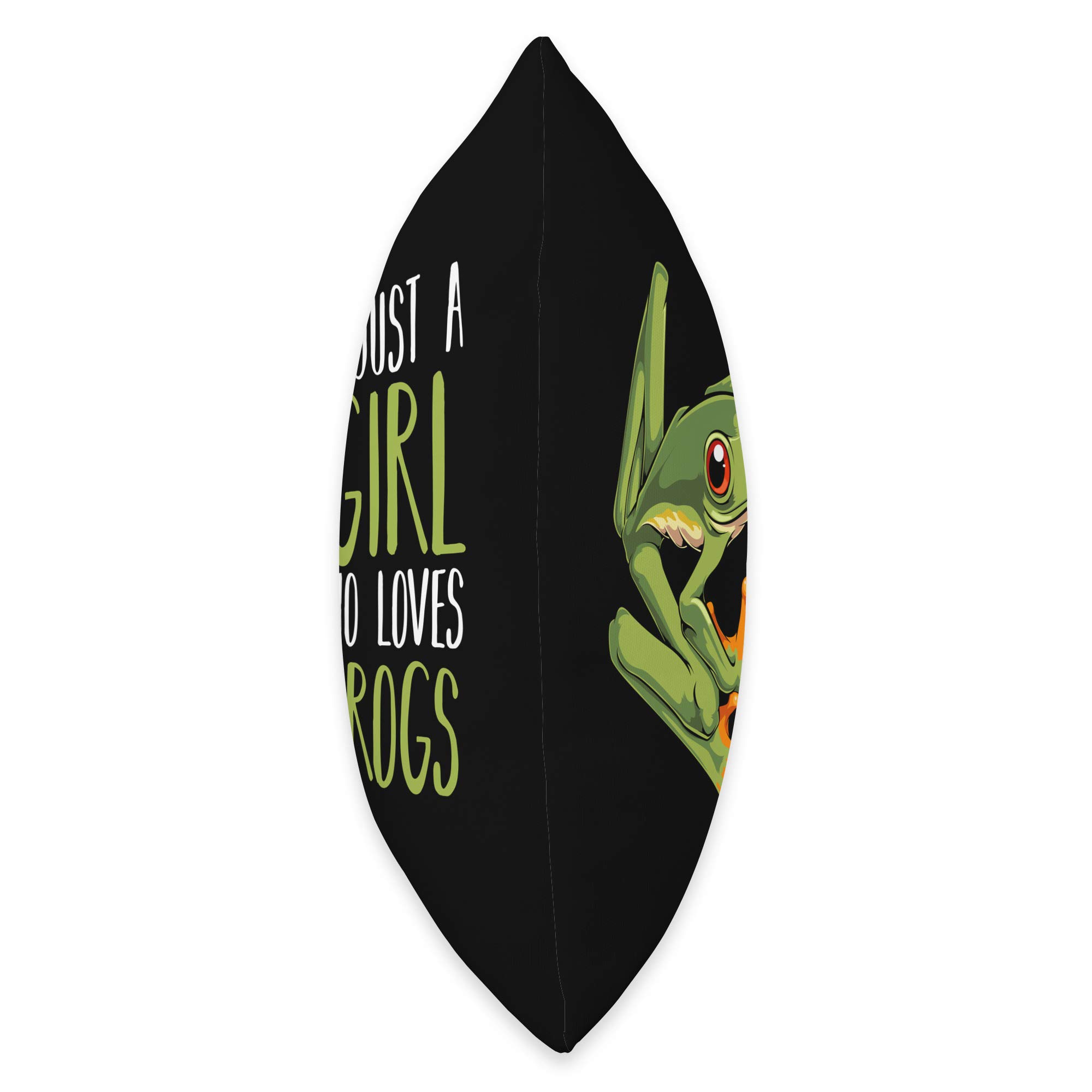 Funny Frog Lover Throw Pillow - Cute Amphibian Design for Aquarium & Animal Enthusiasts - Perfect for Home Decor, Bedroom, or Gift for Herpetology Fans