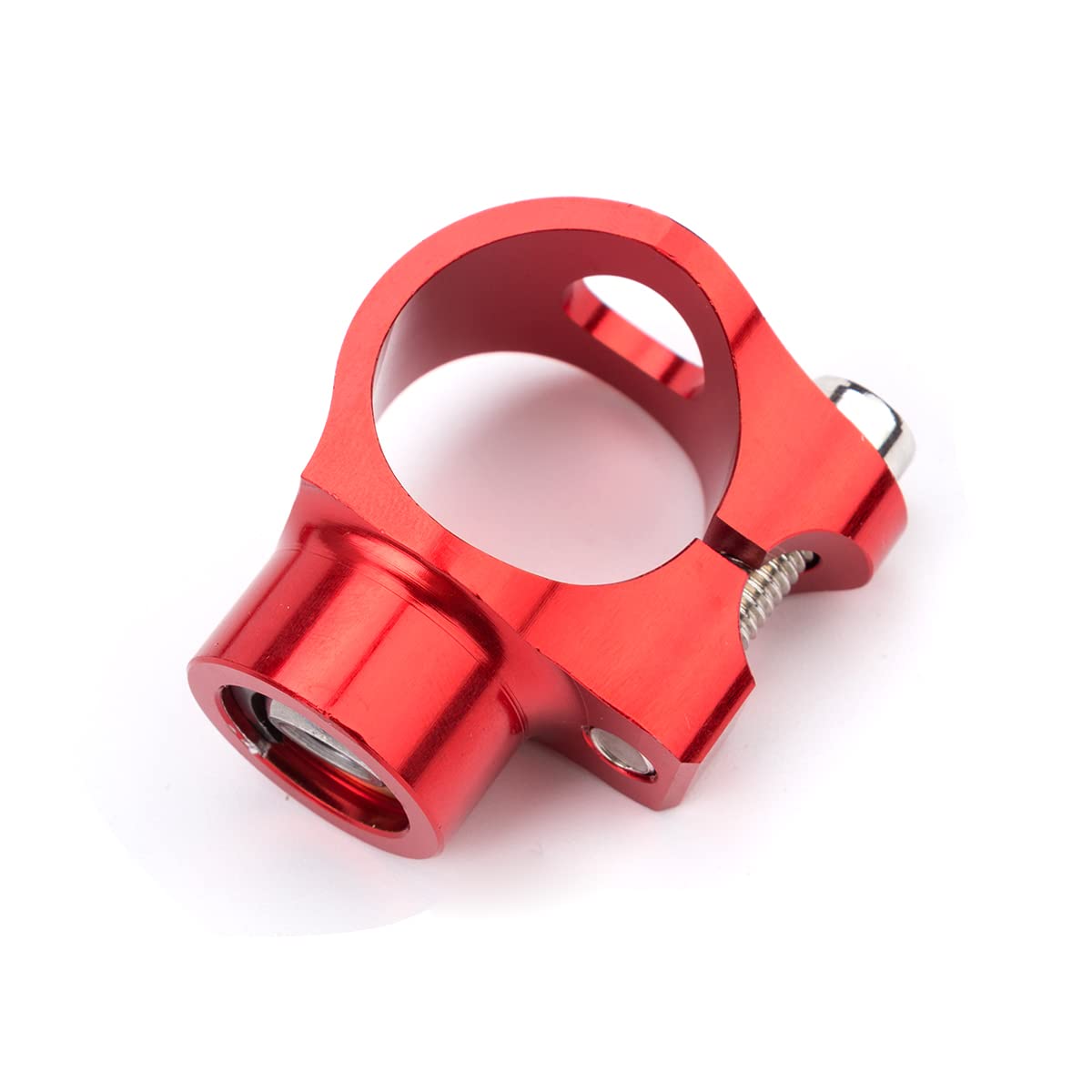 Motorcycle Steering Damper Stabilizer - Adjustable Steering Control with Mounting Bracket Kit for Kawasaki Ninja ZX6R 2009-2019 (Red+Red) | Improves Handling & Safety for Street Racing & Track Days
