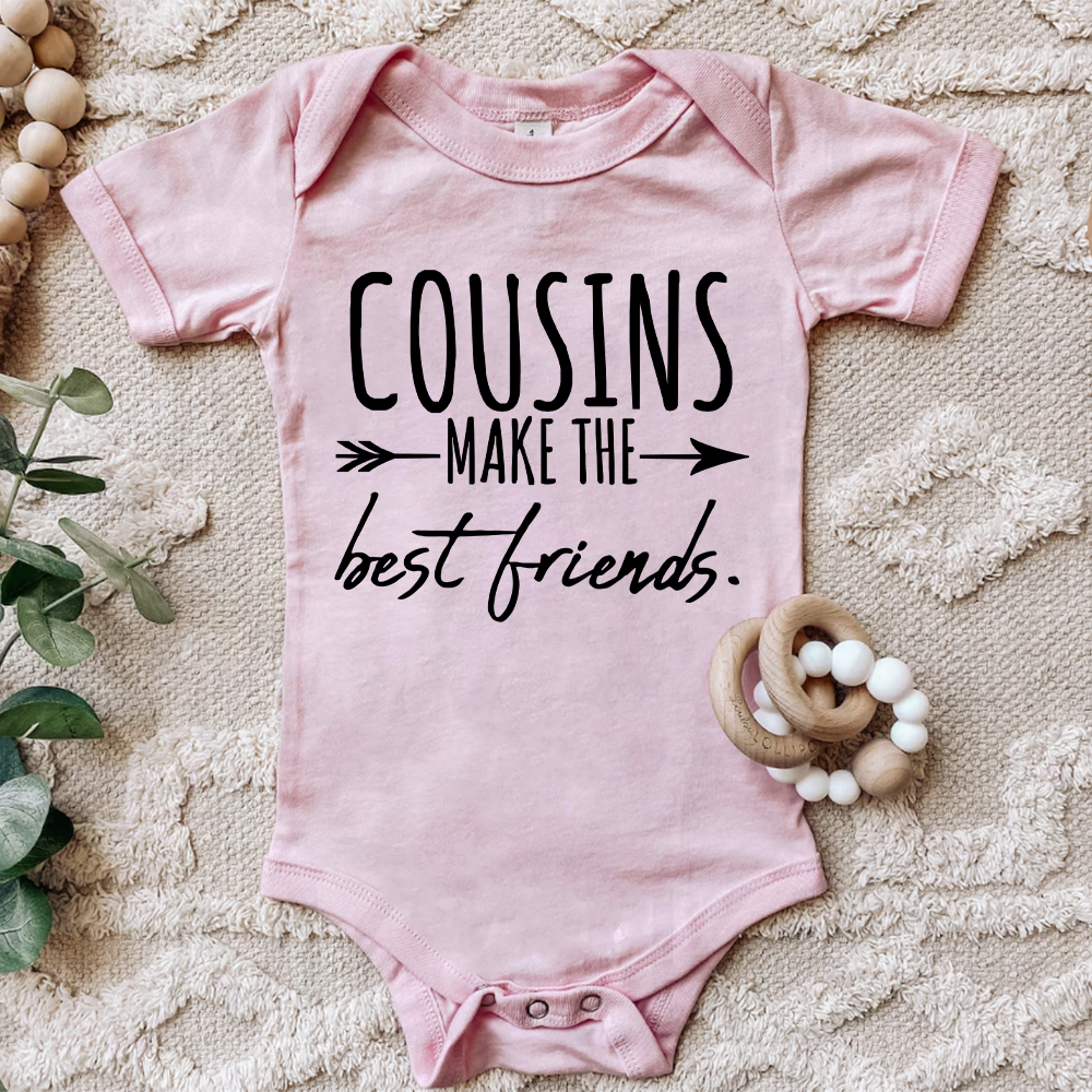 Cousins Make The Best Friends Matching Fashion Bodysuits - Cute Family Outfits for Siblings & Cousins - Perfect for Family Reunions, Photo Shoots & Special Occasions