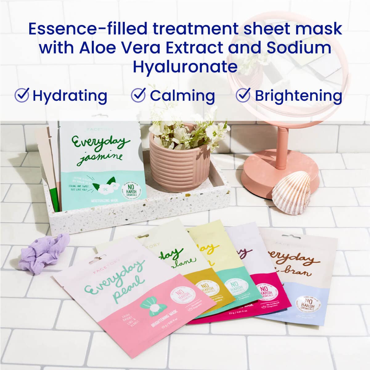 K Beauty Face Mask Set - 16 Sheet Masks for All Skin Types | Sulfate & Paraben Free | Daily Skincare Routine