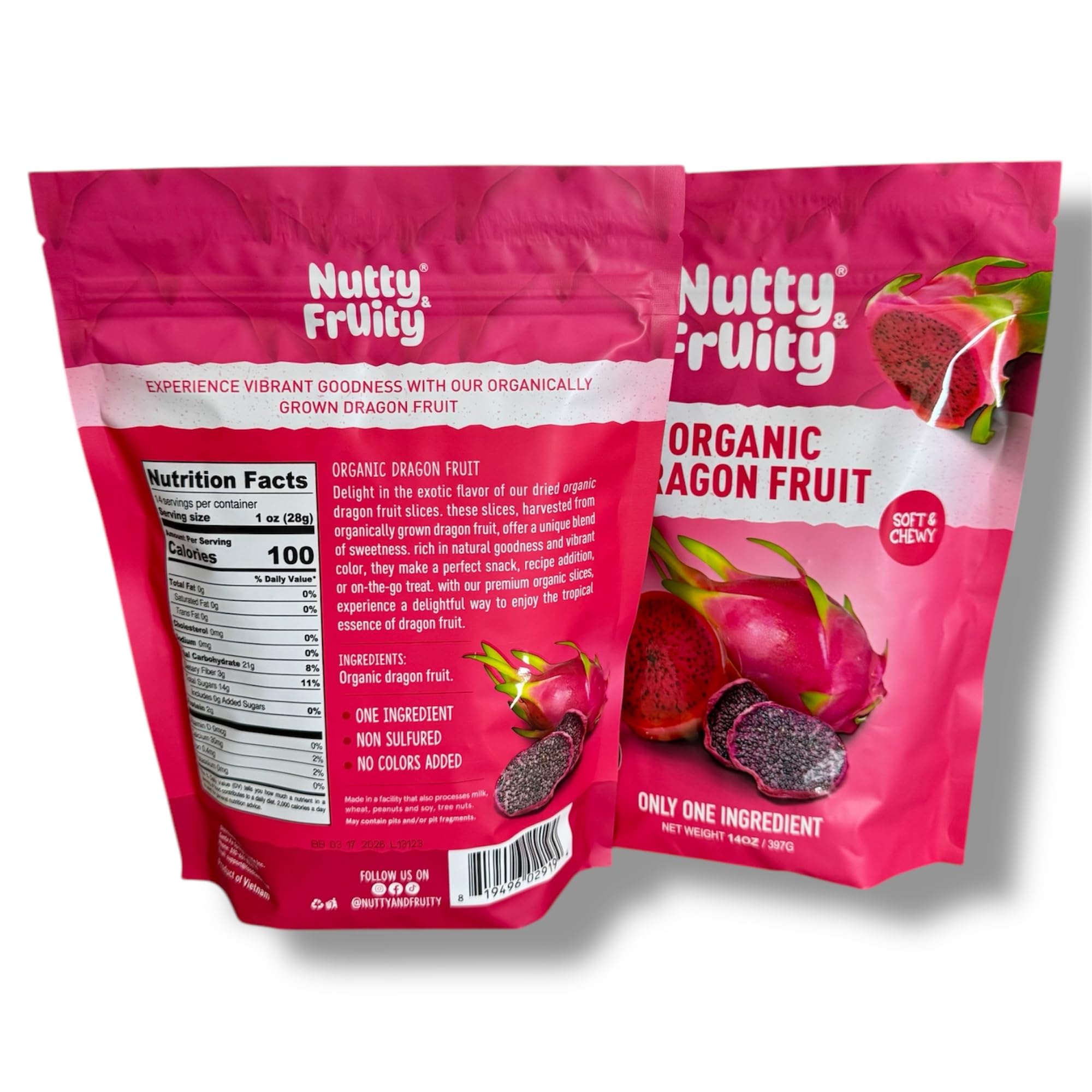 Organic Dragon Fruit - Nutty & Fruity Flavor | Fresh Exotic Superfood for Smoothies, Salads & Healthy Snacks | USDA Certified | Non-GMO | Gluten-Free