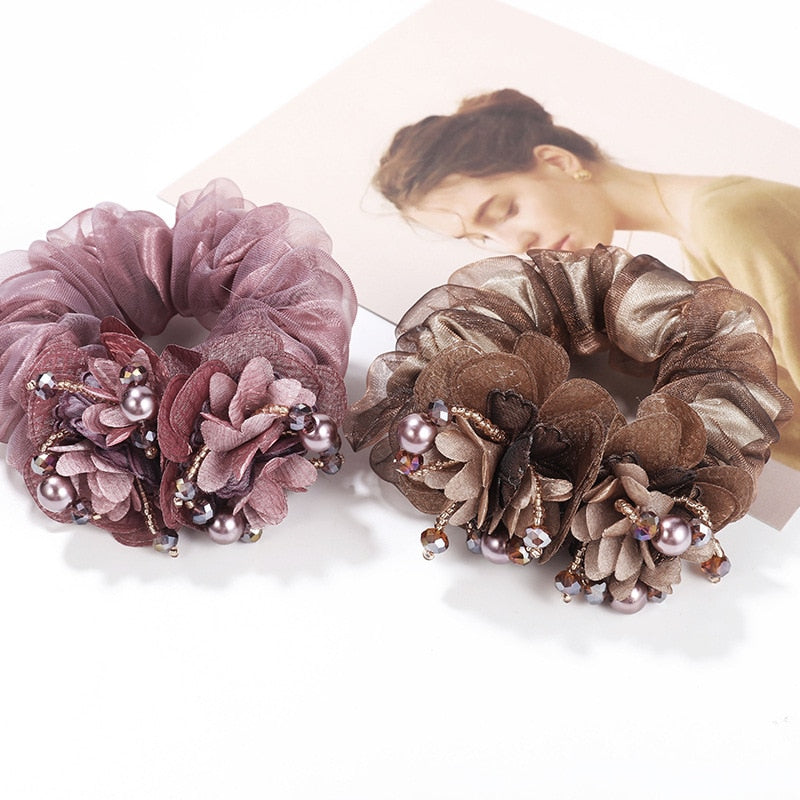Elegant Women's Crystal Embellished Fabric & Leather Hair Band - Perfect for Weddings, Parties, and Everyday Fashion Accessories