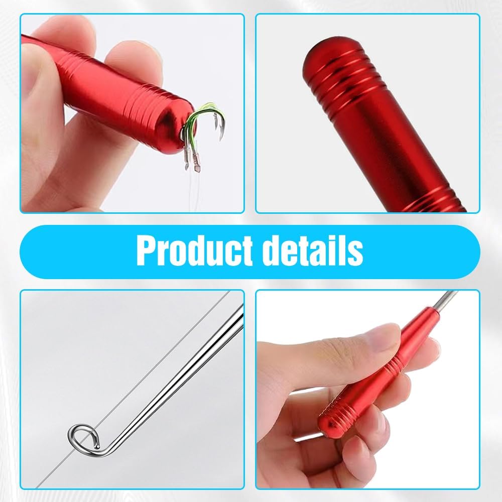 Stainless Steel Fish Hook Remover Tool - Quick Release Dehooking Device with Storage Tube | Fishing Accessories for Safe & Easy Hook Removal | Perfect for Freshwater & Saltwater Fishing