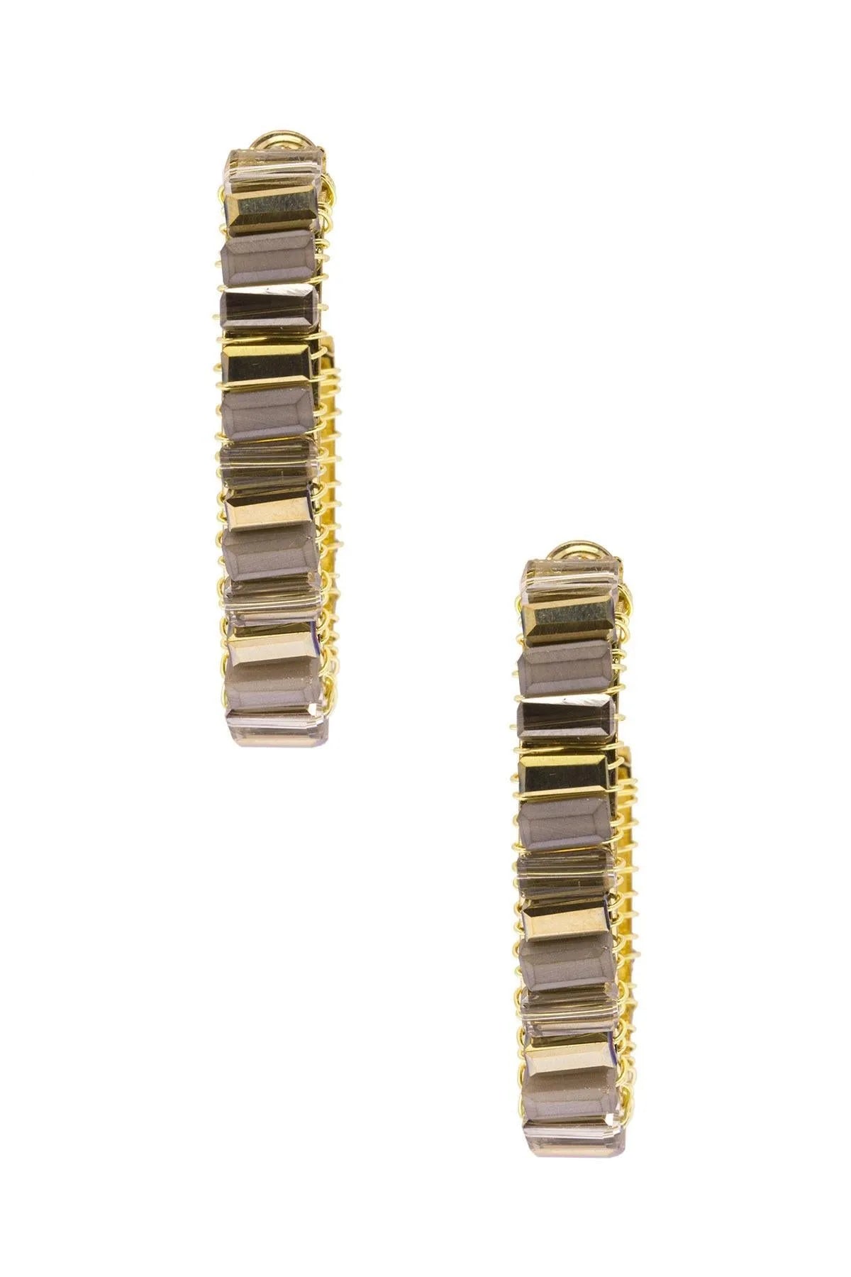 Handmade Mosaic Beaded Hoop Earrings for Women - Boho Chic Jewelry for Parties, Weddings & Everyday Wear