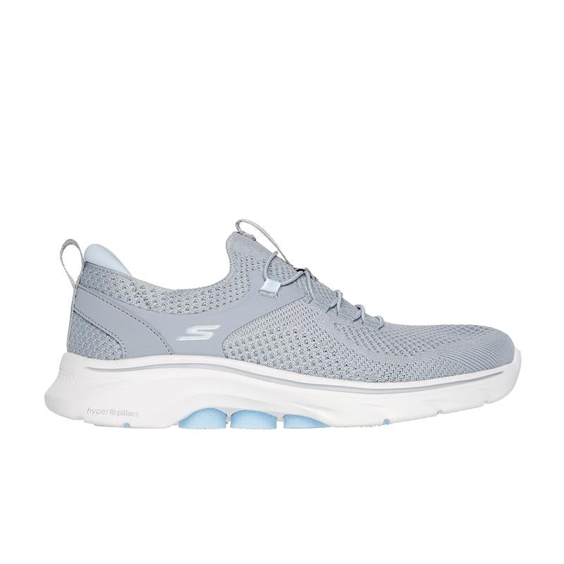 GO WALK 7 Comfortable Slip-On Walking Shoes - Lightweight & Breathable for Men & Women (Style: 125225/GYLB) - Perfect for Travel, Work, and Everyday Wear