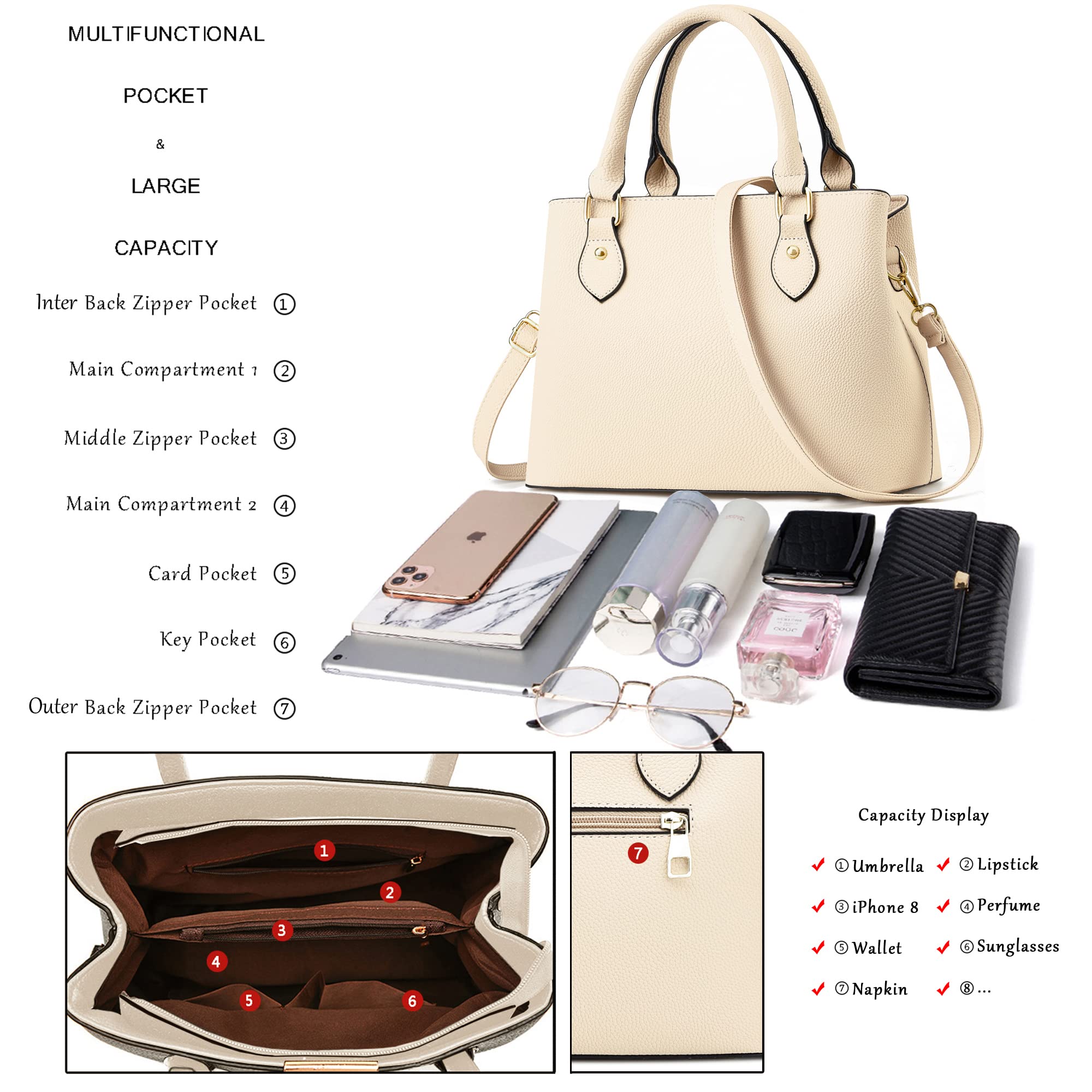 Chic Women's Leather Crossbody Bag - Tote & Shoulder Purse for Daily Use