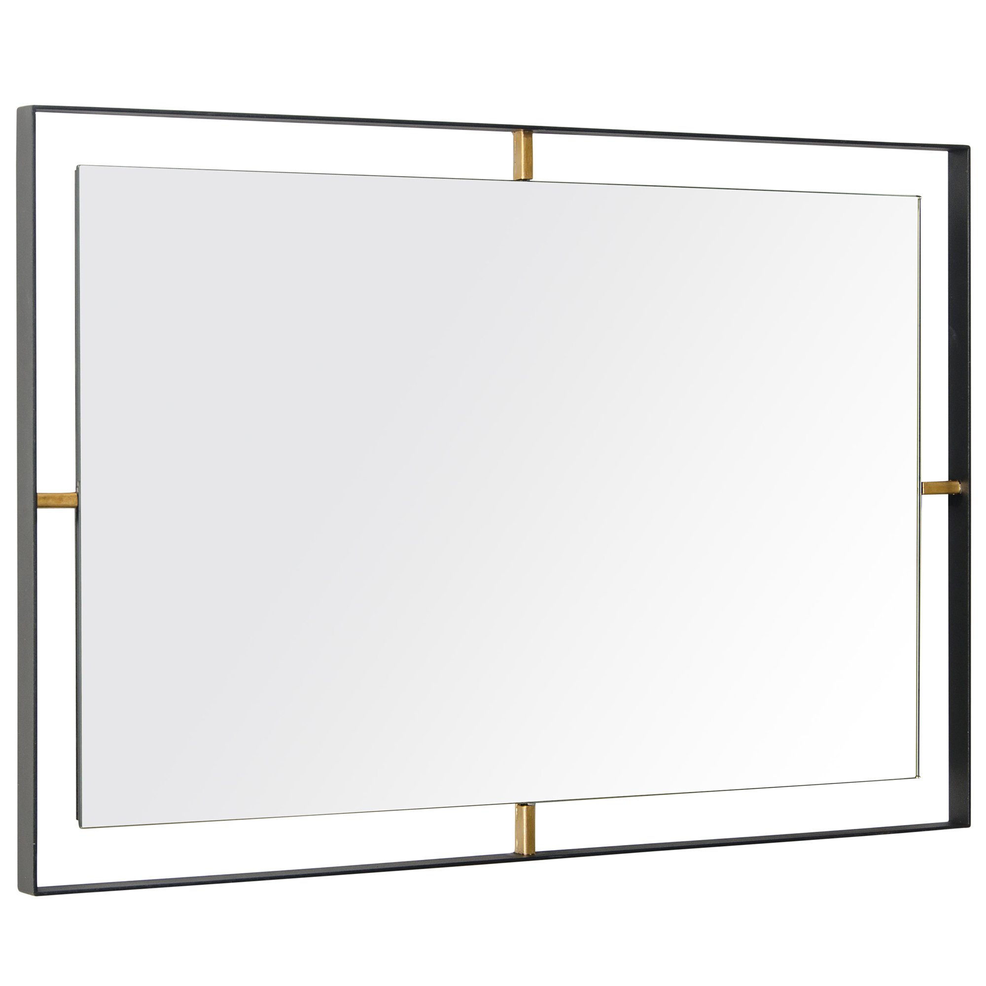 Rogue Décor 610030 Framed 20 x 30 Inch Rectangular Wall Mirror - Matte Black Finish for Living Room, Bedroom & Entryway Decor