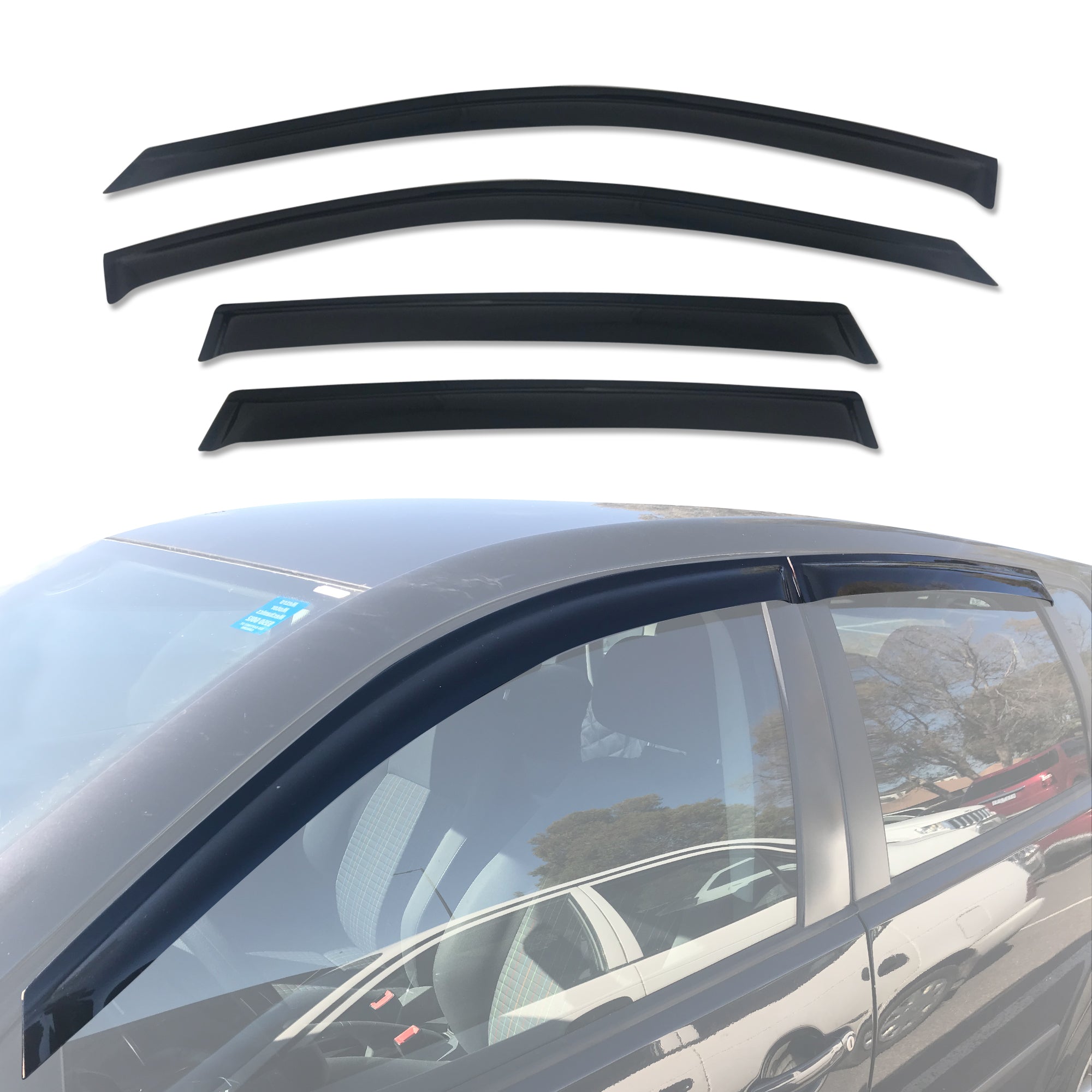 Volkswagen Polo 9N Series 5-Door Hatchback Weather Shields (2002-2010) | Car Window Rain Guards for All-Weather Protection & Style Enhancement | Perfect for Rainy Days & Road Trips