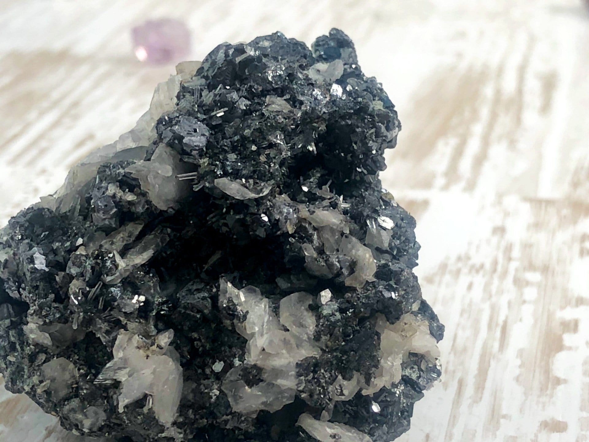 Natural Bulgarian Galena and Calcite Mineral Specimen - Rare Crystal Collection for Home Decor, Geology Study & Gift Ideas
