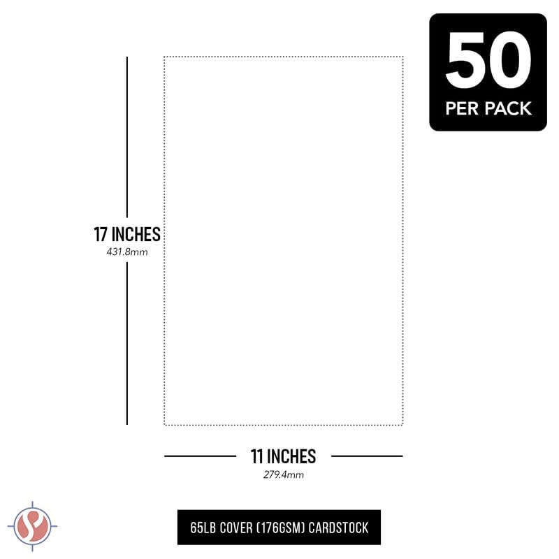 Premium Teal Card Stock Paper - 65lb Thick, Acid & Lignin Free - 50 Sheets per Pack (11