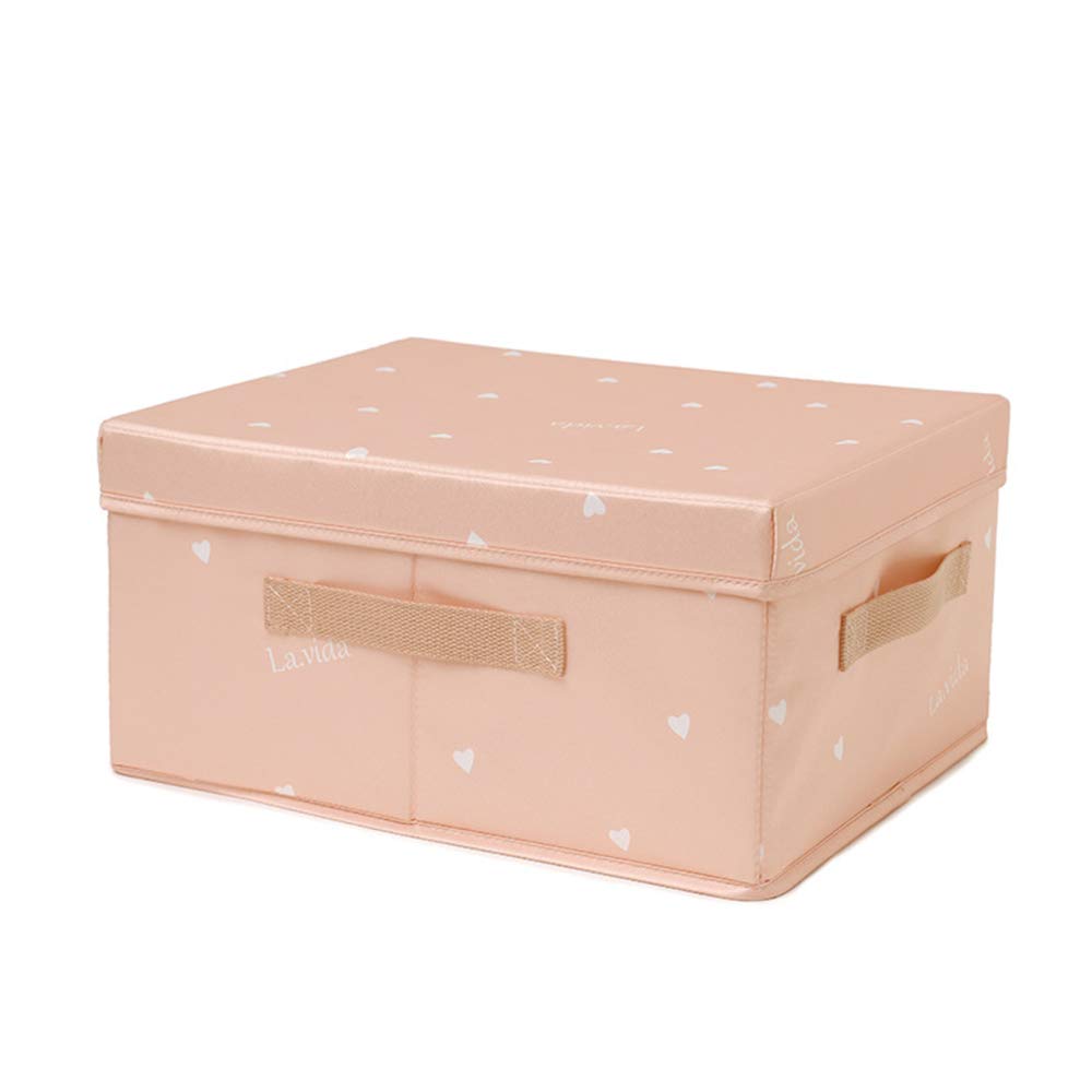YUANP Collapsible Fabric Storage Boxes with Lids & Handles - Foldable Cube Organizer Bins for Clothes, Toys, Books (Set of 3, B-XL Sizes) - Perfect for Closet, Nursery, Playroom & Office Organization