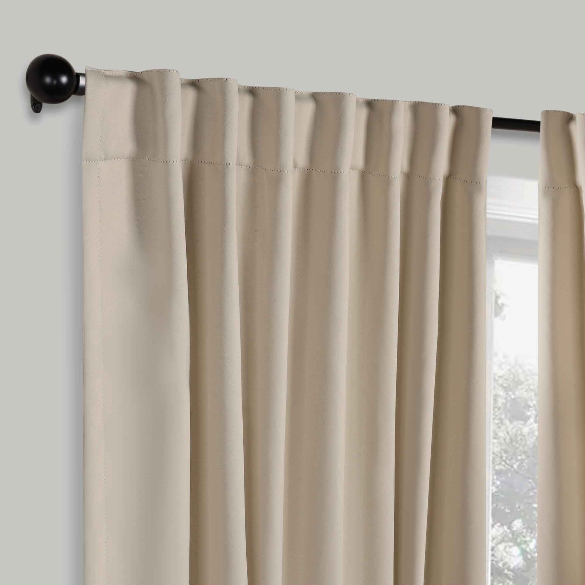 Blackout Curtains for Bedroom - Solid Room Darkening Back Tabs Window Drapes, Set of 2 Panels - Perfect for Nursery, Home Theater & Light Sleepers