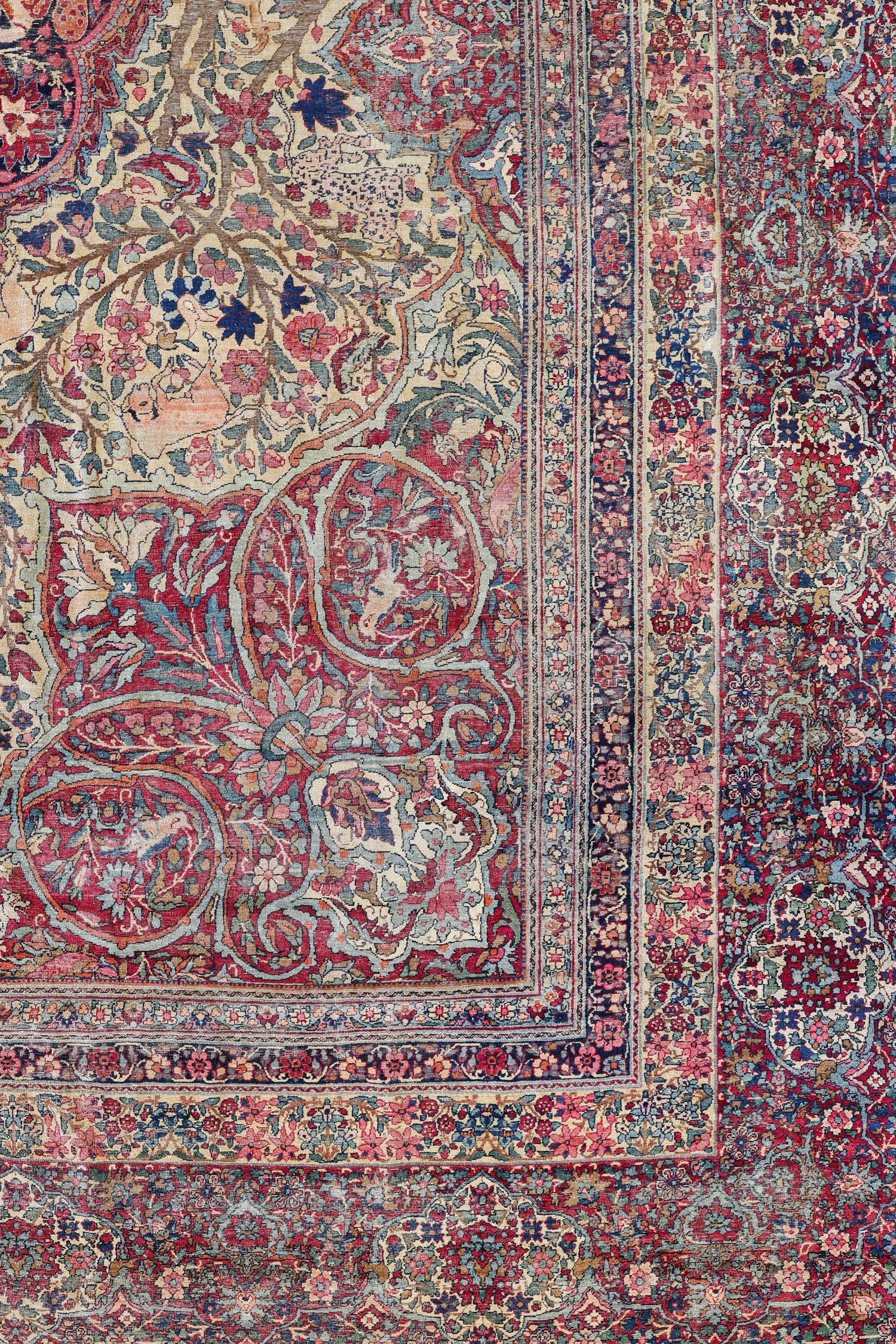 Antique Lavar Kerman Handwoven Traditional Persian Rug - JF8709 - Perfect for Living Room, Bedroom & Home Decor
