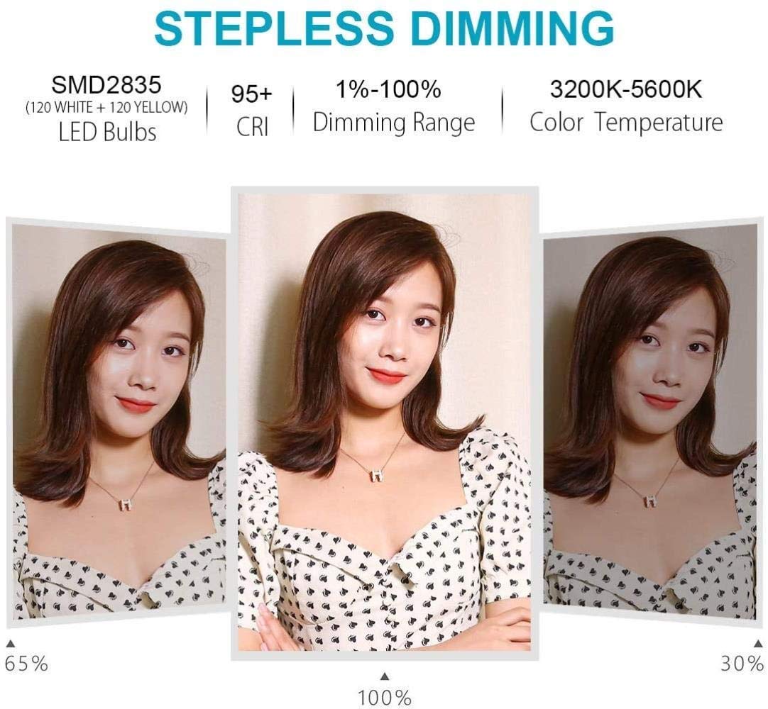 HMTE 4.7 Inch LED Ring Light with Stand - Pink Photography Lighting for Camera, Live Streaming, YouTube Videos, TikTok, Makeup & Selfies - Dimmable Fill Light for Content Creators & Home Studio