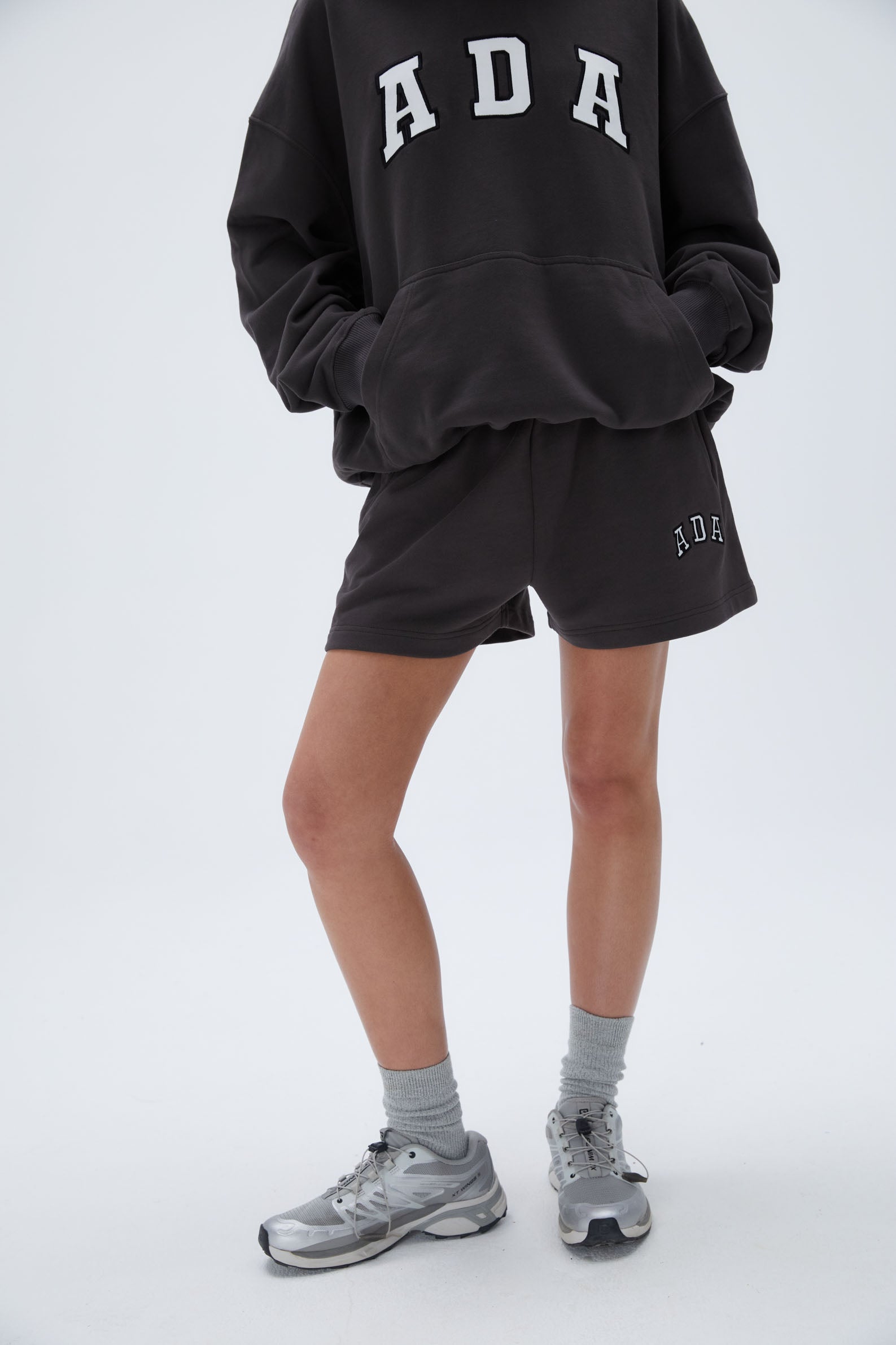 ADA Sweat Shorts for Women - Soft & Comfortable Cotton Lounge Shorts with Coffee Bean Print - Perfect for Yoga, Running, and Casual Wear