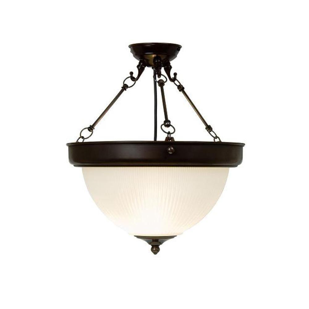 Art Deco Prismatic Dome Ceiling Light Kansa DOME6356 - Vintage Style Crystal Chandelier for Dining Room, Bedroom & Living Room Lighting