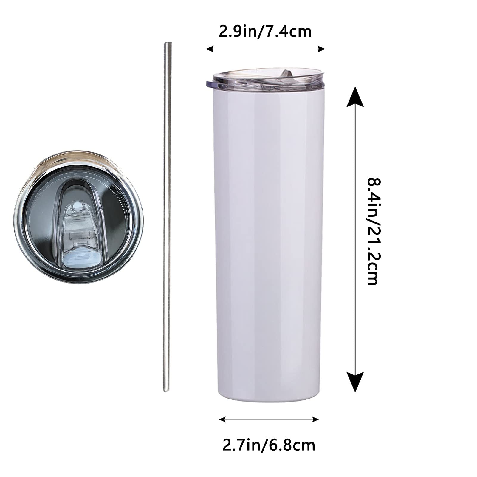 Personalized 20oz Skinny Tumbler with Lid & Straw - Custom Engraved Name Cup for Women, Men, Mom, Dad - Perfect Gift for Friends, Birthday, Anniversary - Ideal for Coffee, Wine, Office & Travel Use