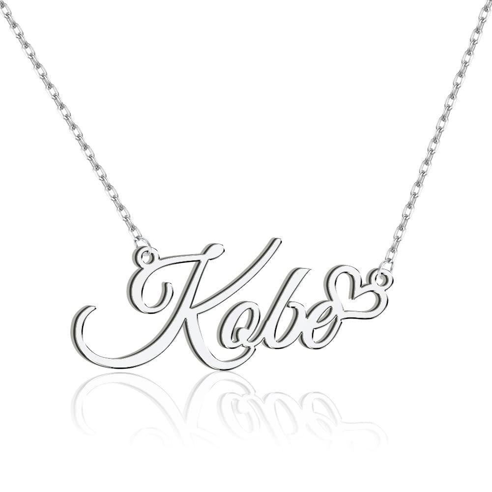 Personalized 925 Sterling Silver Name Necklace with Birthstone - Custom Jewelry Gift for Women, Mom, Wife - Perfect for Birthdays, Anniversaries & Valentine's Day