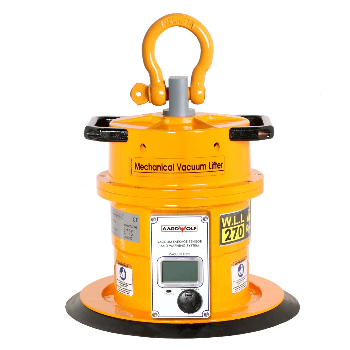 Aardwolf Mono Mechanical Vacuum Lifter 270 - Heavy Duty Vacuum Suction Cup for Glass, Stone & Metal - Perfect for Construction, Manufacturing & Material Handling