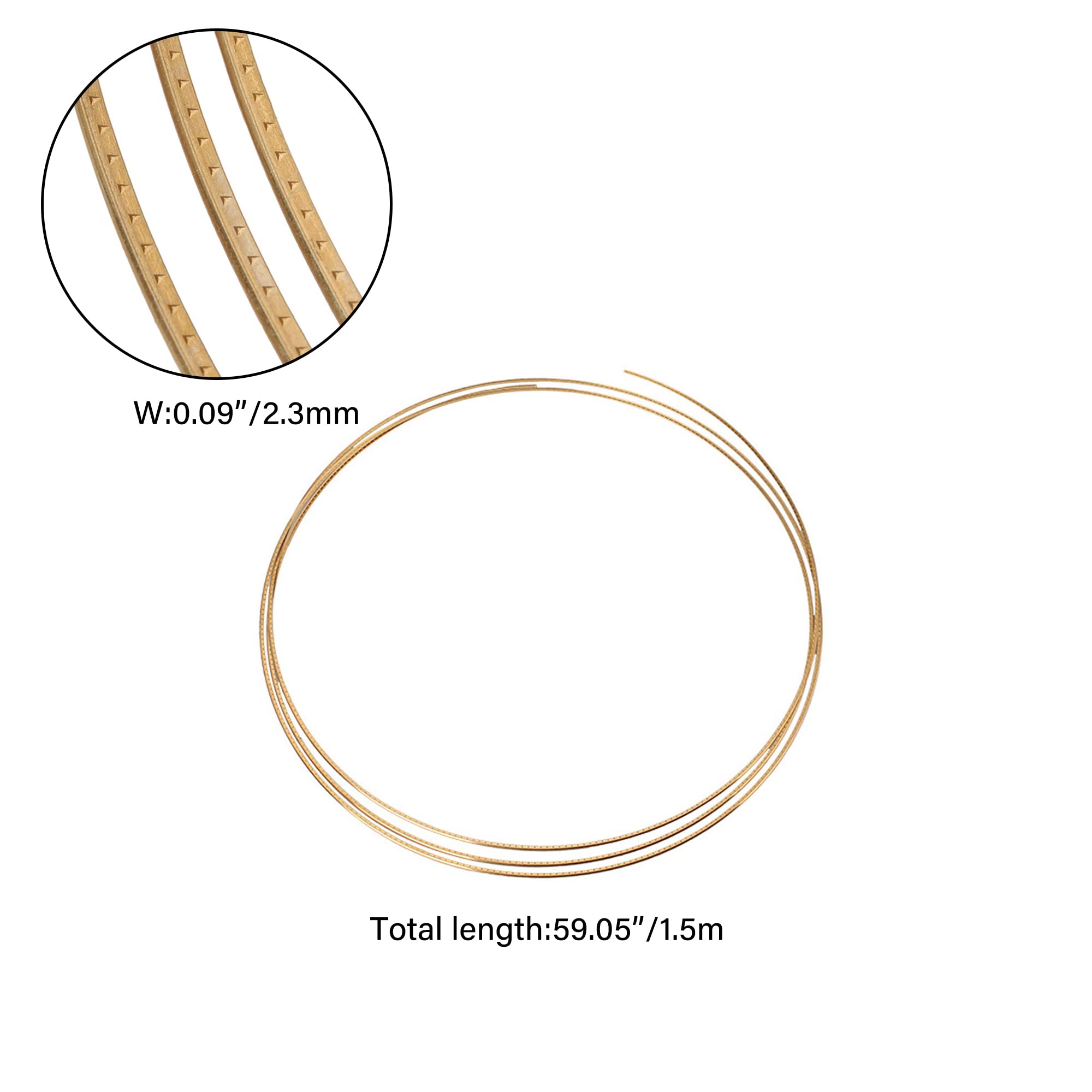 Lovermusic Gold 2.3mm Brass Copper Acoustic Guitar Fret Wire - Premium Fingerboard Strings for Folk & Classical Guitars - Perfect for Guitar Repair, Maintenance & Sound Enhancement
