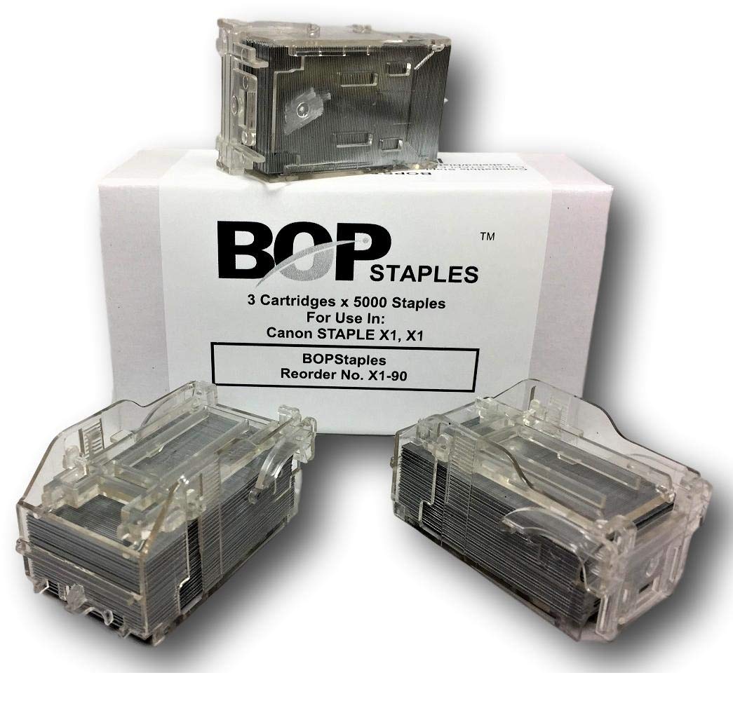 Compatible Canon Staple X1 Staples Refills - 3 Pack (15,000 Staples Total) - High Capacity Stapler Refills for Office, School & Home Use
